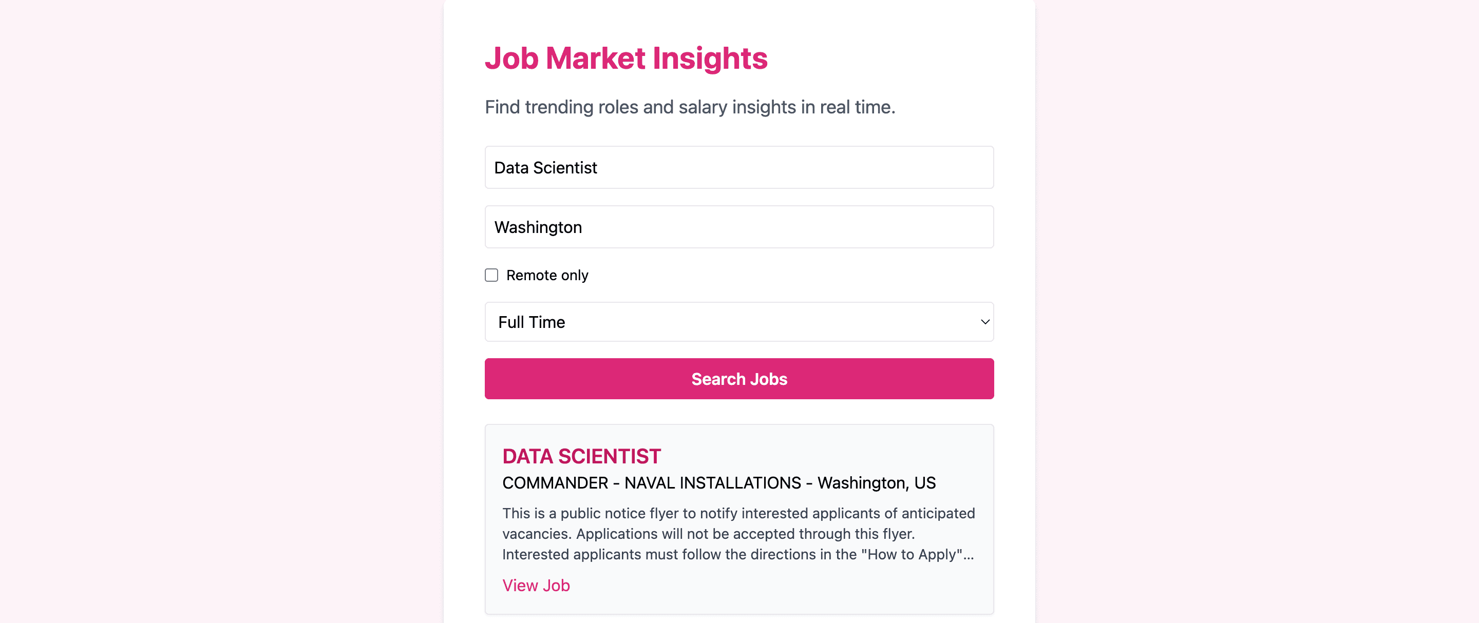 Job Market Insights screenshot